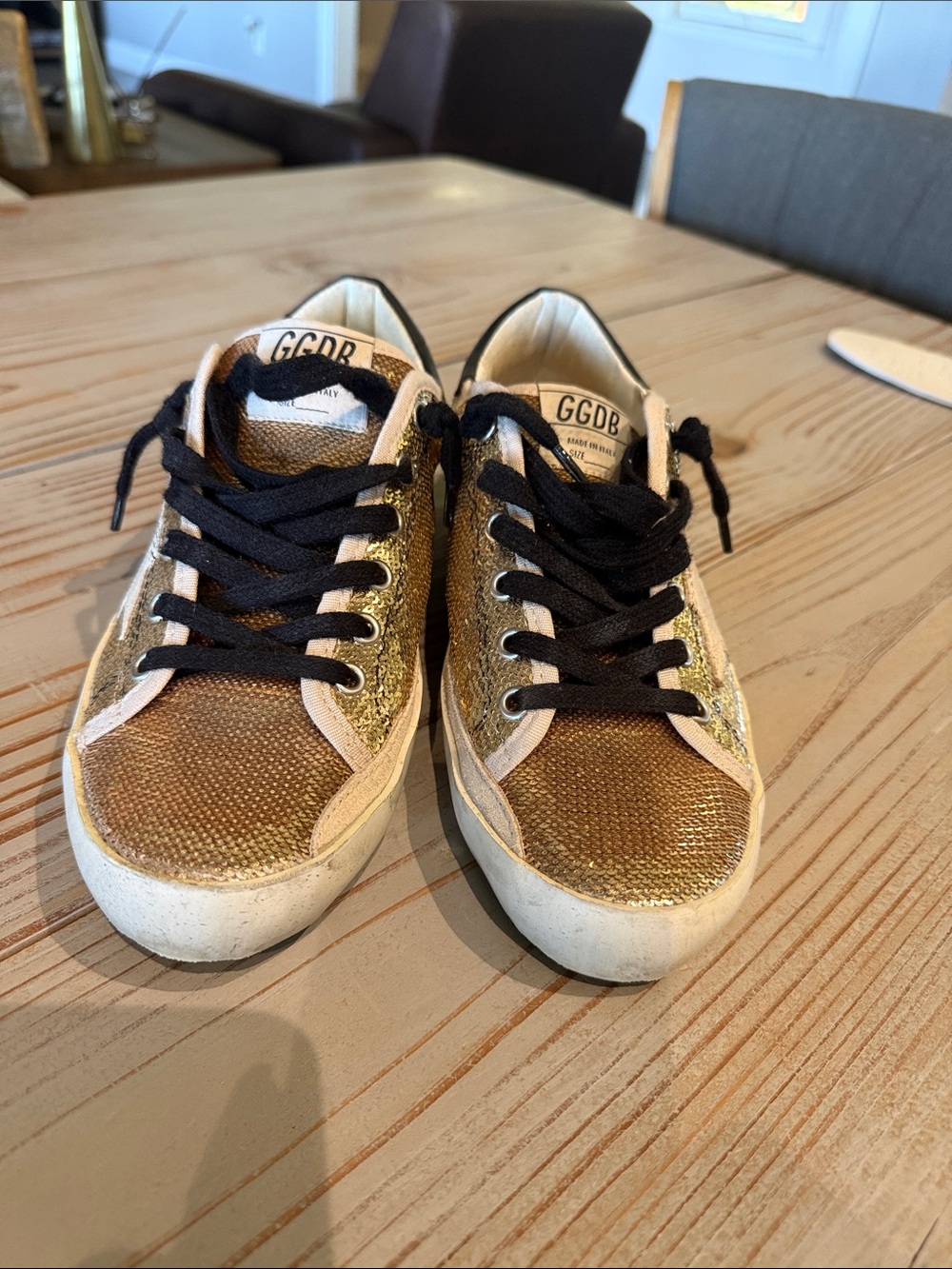 Golden Goose Gold Sequin Sneaker - Picture 2 of 8
